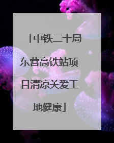 中铁二十局东营高铁站项目清凉关爱工地健康
